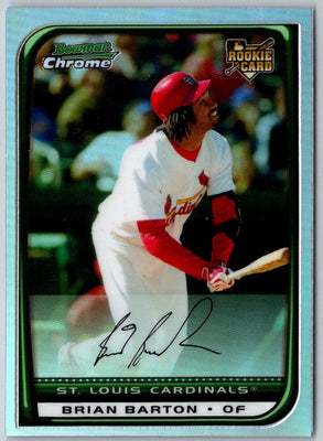 2008 Bowman Chrome Brian Barton #211 Rookie