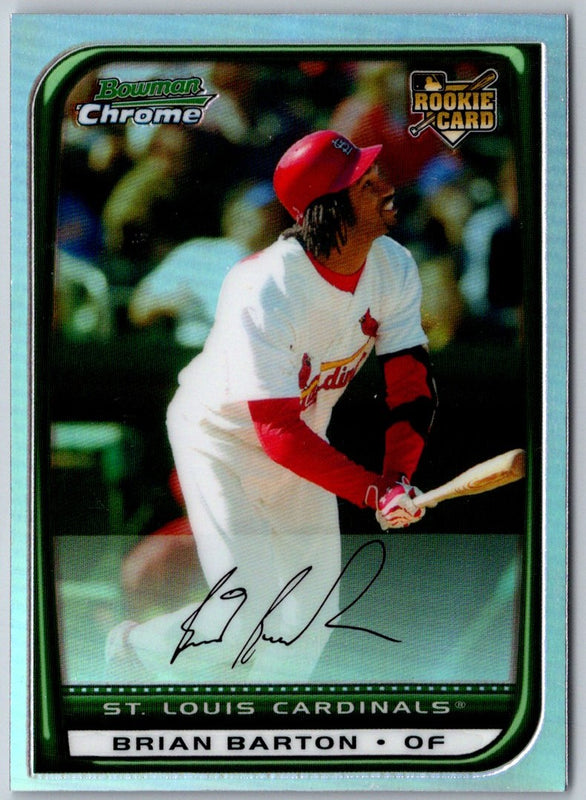 2008 Bowman Chrome Brian Barton #211 Rookie
