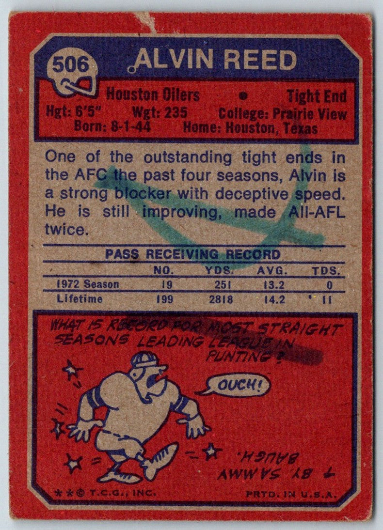 1973 Topps Alvin Reed