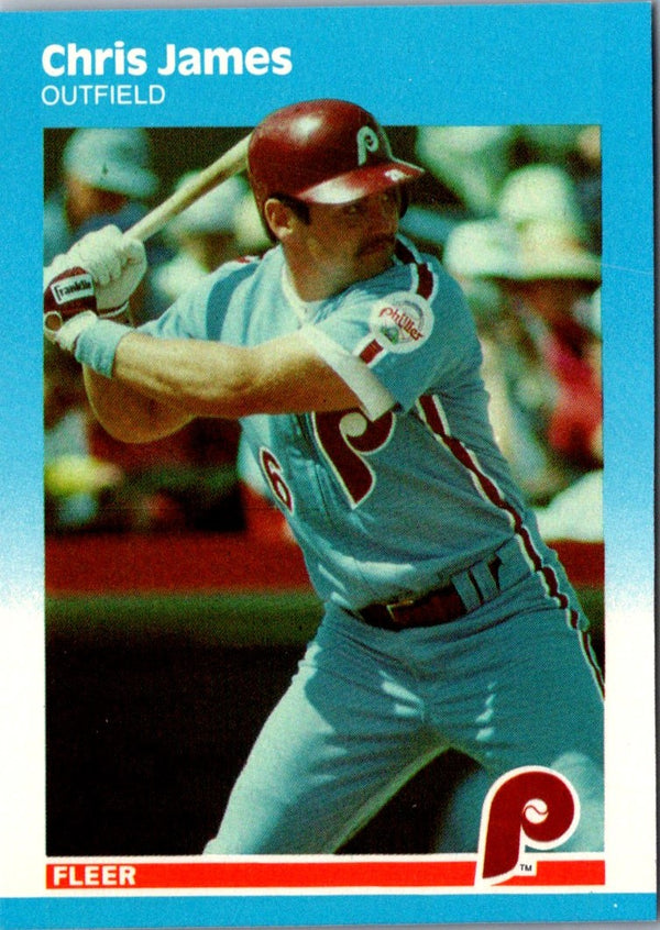 1987 Fleer Update Glossy Chris James #U-50