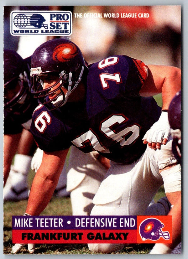 1991 Pro Set WLAF World Bowl Combo Mike Teeter #11