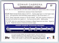2012 Bowman Edwar Cabrera #27