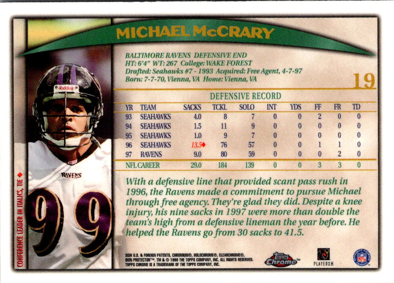 1997 Topps Chrome Michael McCarry