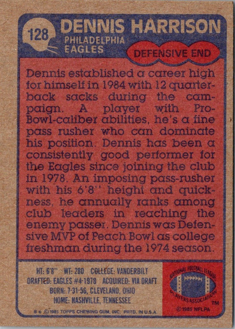 1985 Topps Dennis Harrison