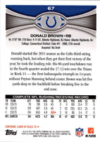 2012 Topps Donald Brown #67