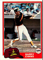 1981 O-Pee-Chee Barry Evans #72