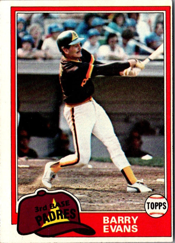 1981 O-Pee-Chee Barry Evans #72