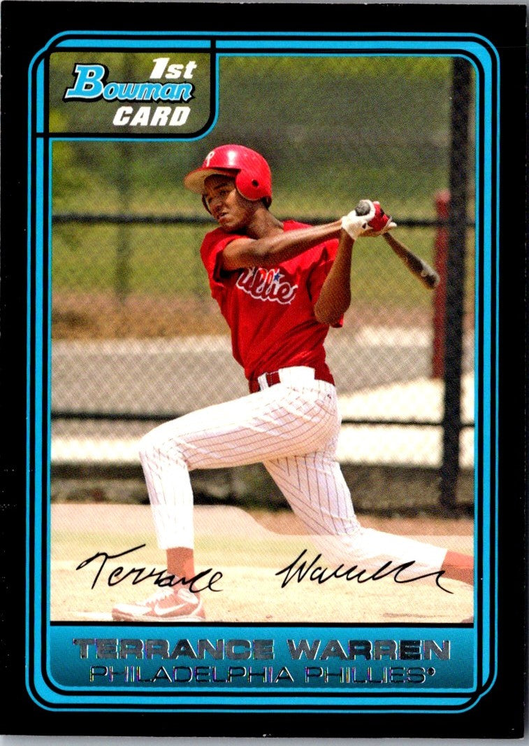 2006 Bowman Chrome Draft Picks & Prospects Terrance Warren