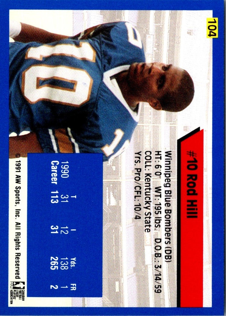 1991 All World CFL Rod Hill