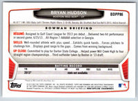 2013 Bowman Bryan Hudson #BDPP86