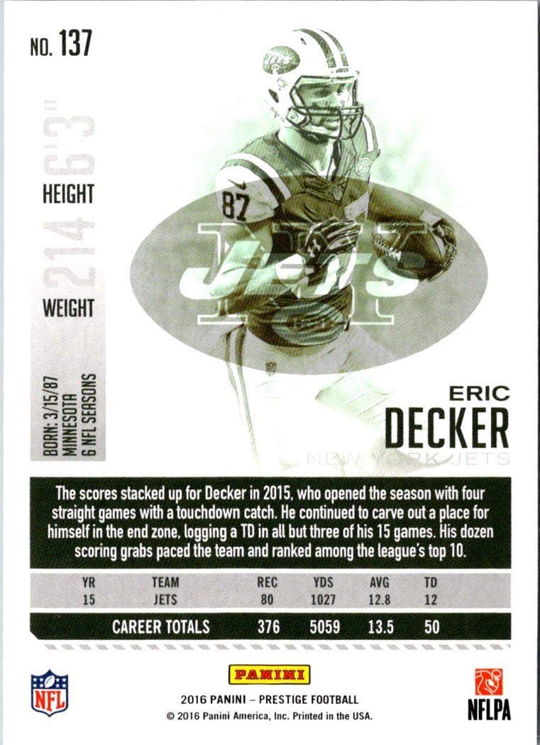 2016 Panini Prestige Eric Decker