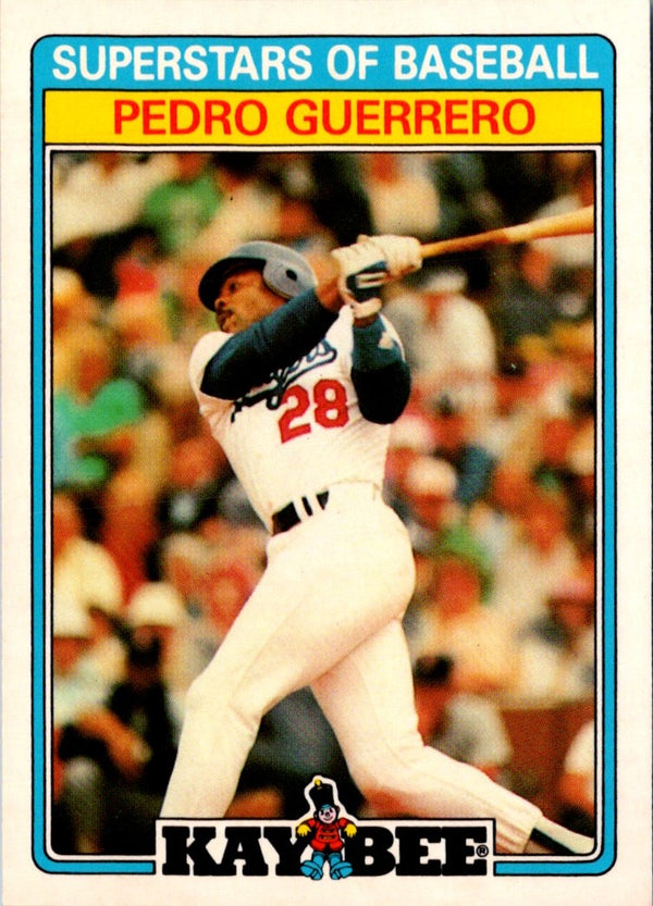 1987 Topps Kay-Bee Superstars of Baseball Pedro Guerrero #14