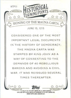 2012 Topps Allen & Ginter Historical Turning Points Signing of Magna Carta #HTP11