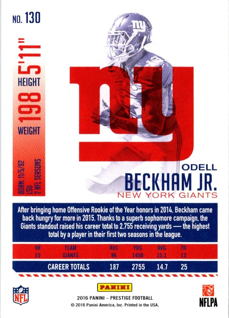 2016 Panini Prestige Odell Beckham Jr.