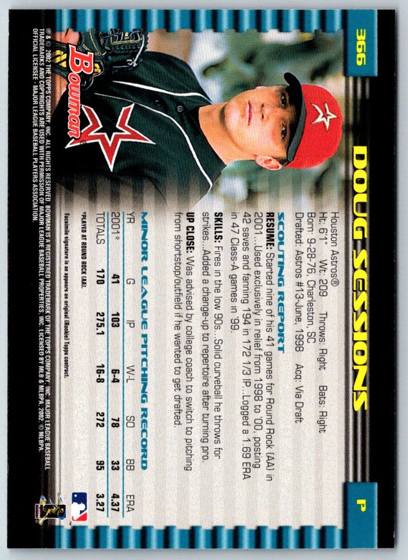 2002 Bowman Doug Sessions