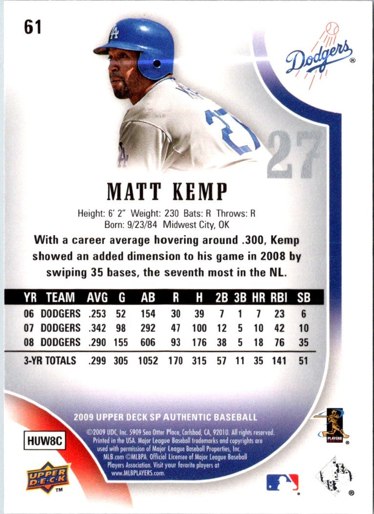 2009 Bowman Matt Kemp