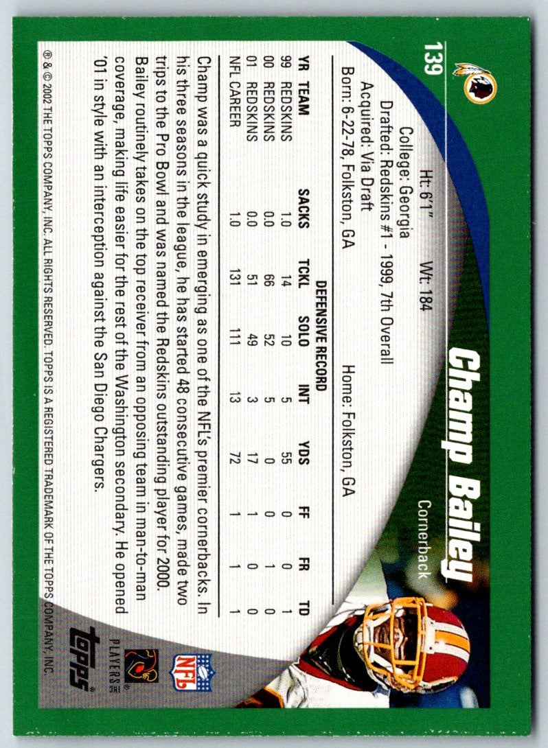2002 Topps Champ Bailey