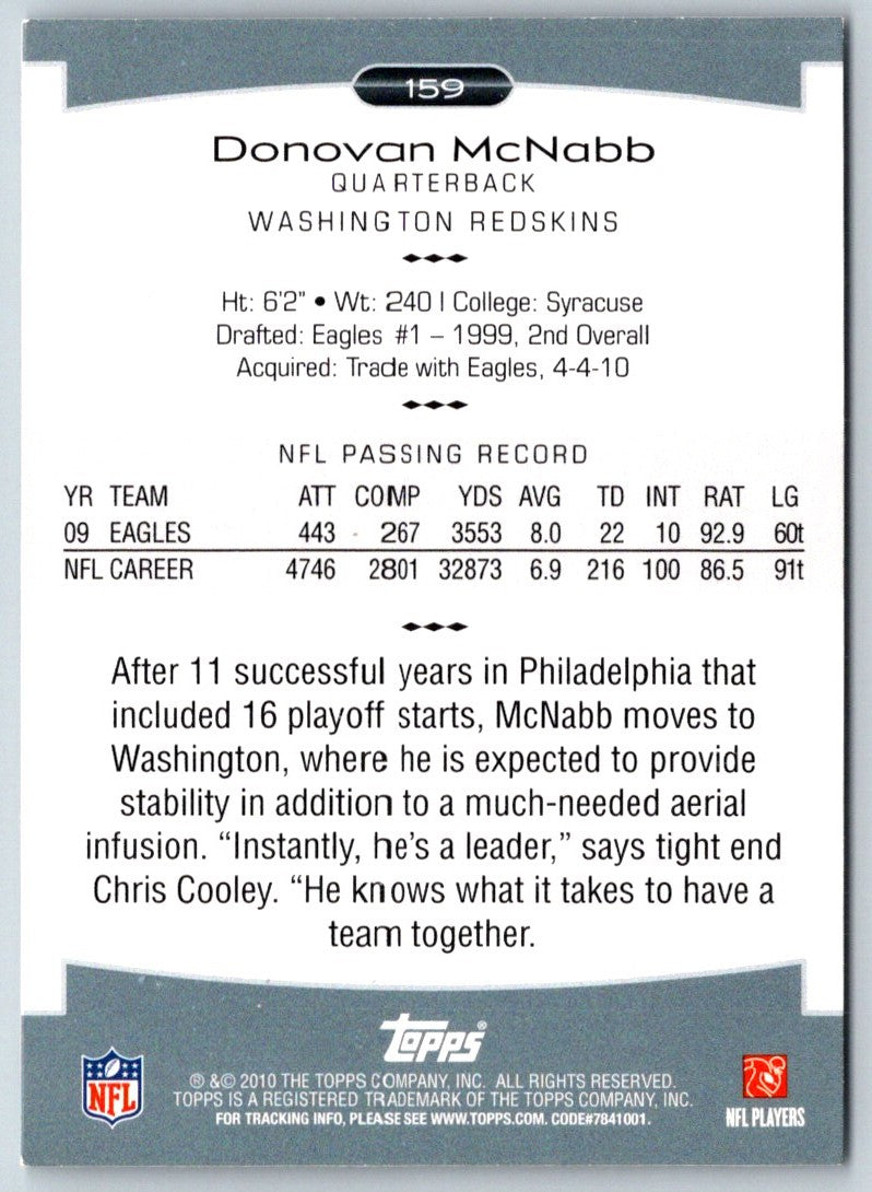 2010 Topps Platinum Donovan McNabb