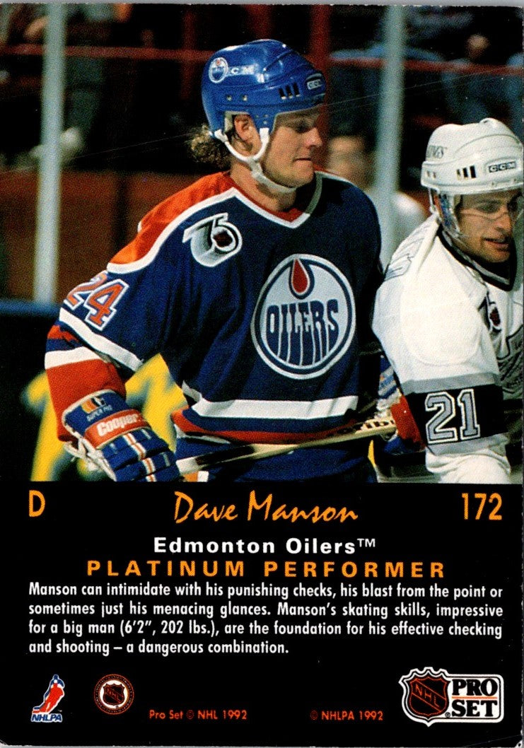 1991 Pro Set Platinum Dave Manson