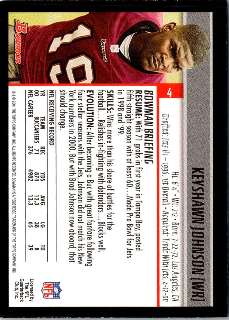 2001 Bowman Keyshawn Johnson