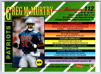 1993 Bowman Football Greg McMurtry #112