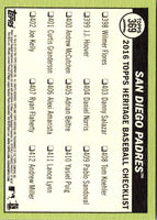 2016 Topps Heritage San Diego Padres #369