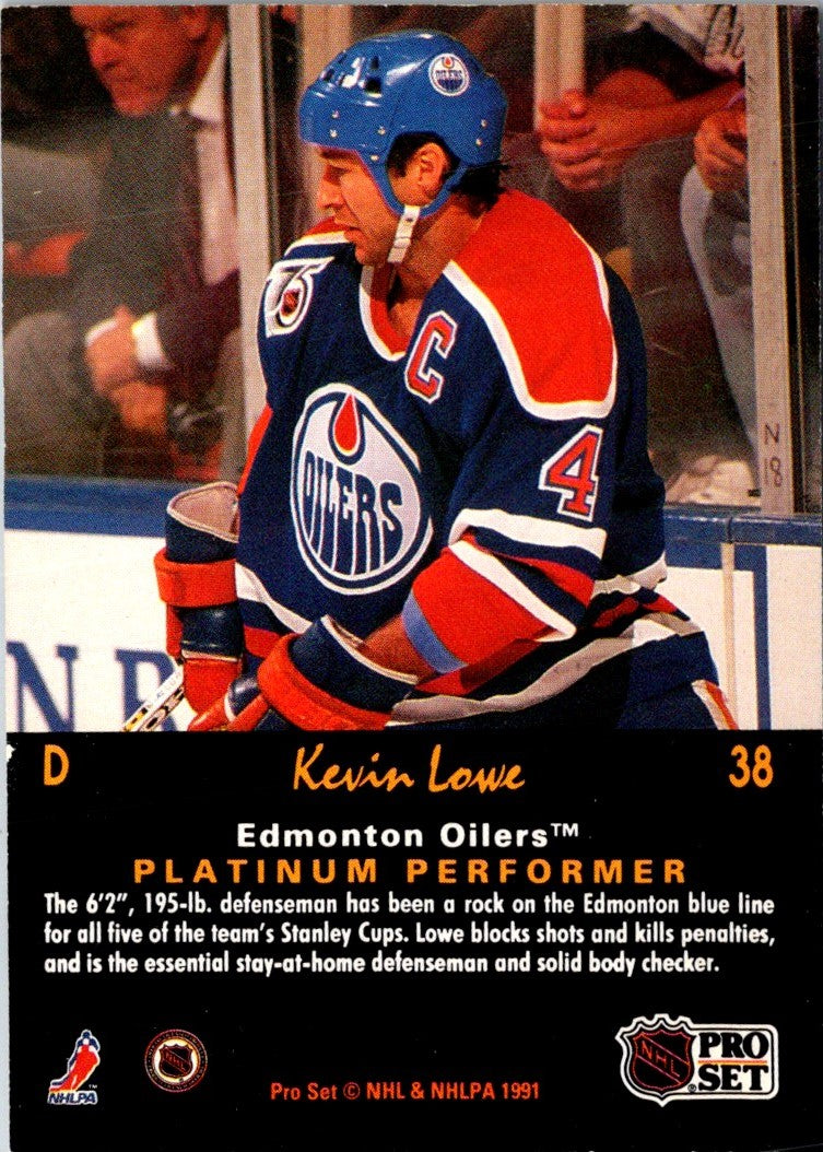 1991 Pro Set Platinum Kevin Lowe