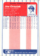 1986 Fleer League Leaders Joe Orsulak