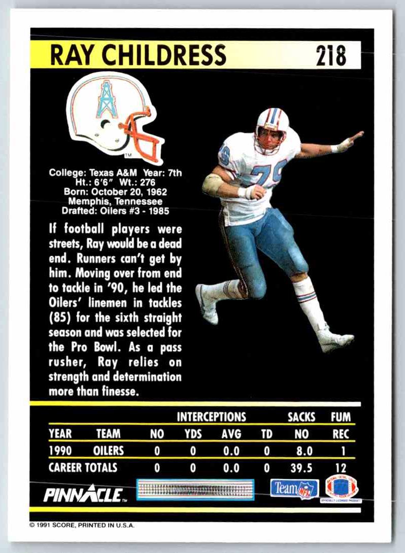 1991 Pinnacle Ray Childress