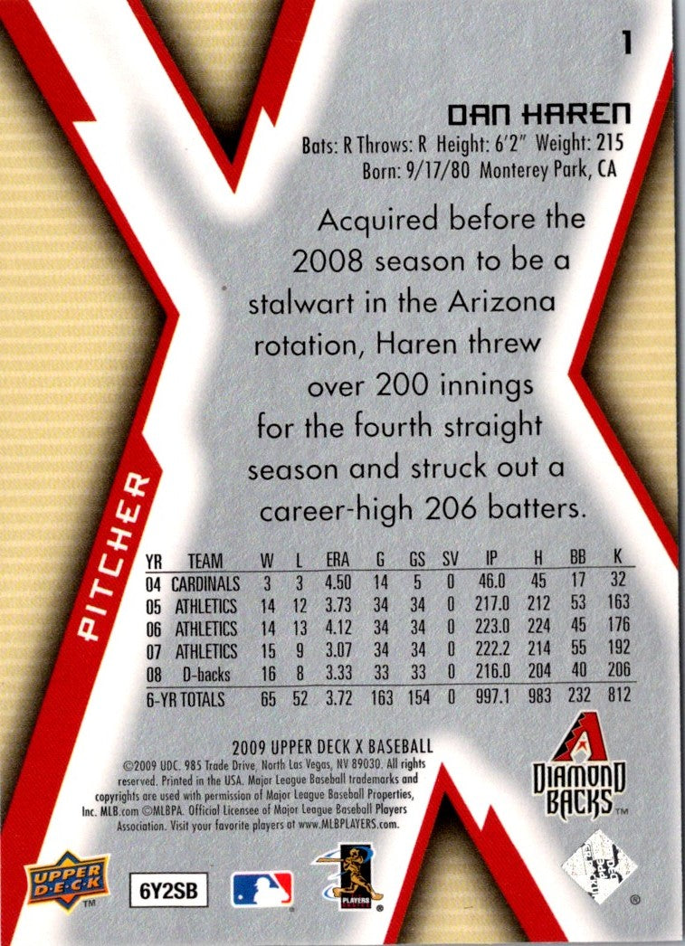 2009 Upper Deck X Dan Haren