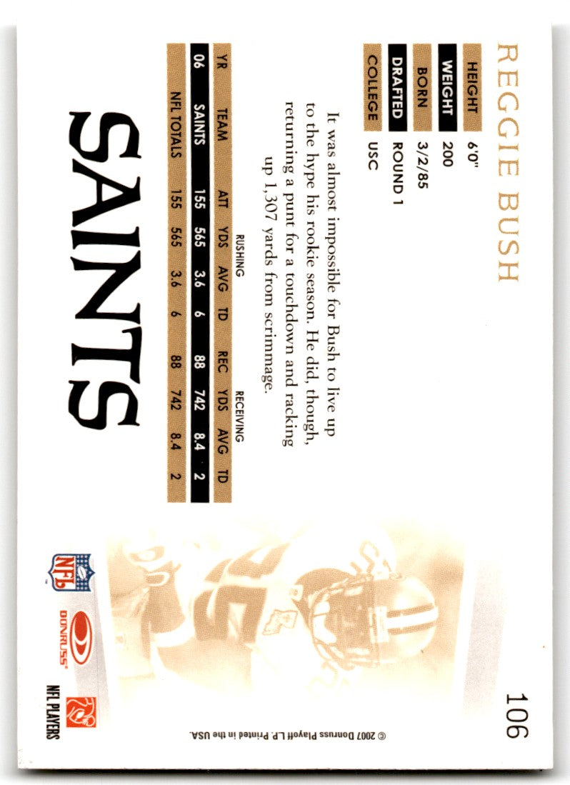 2007 Donruss Threads Reggie Bush