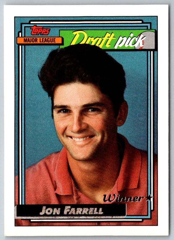 1992 Topps Jon Farrell #9 Rookie