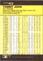 1986 Fleer Tommy John #422