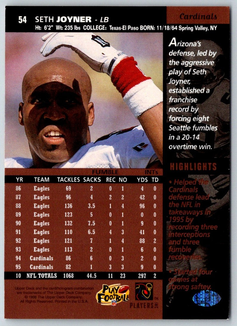 1996 Upper Deck Seth Joyner