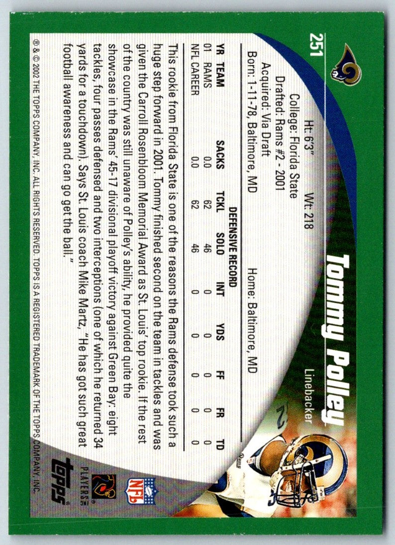 2002 Topps Tommy Polley