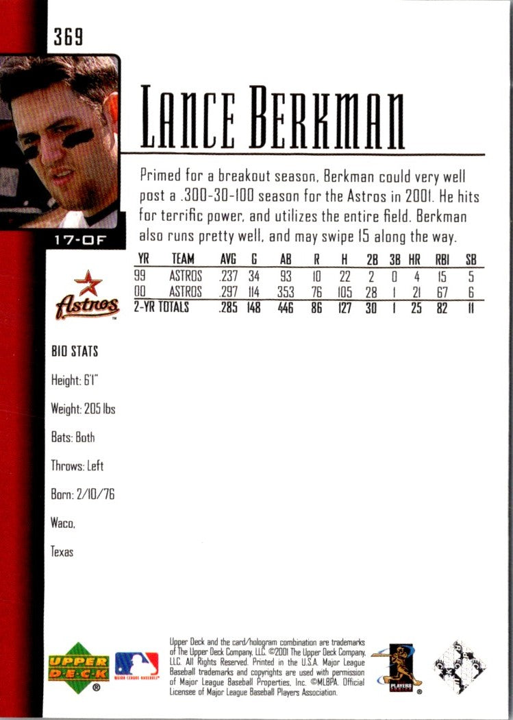 2001 Upper Deck Lance Berkman