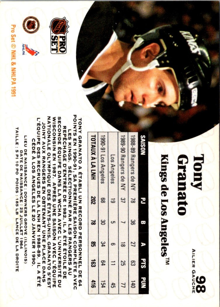 1991 Pro Set French Tony Granato