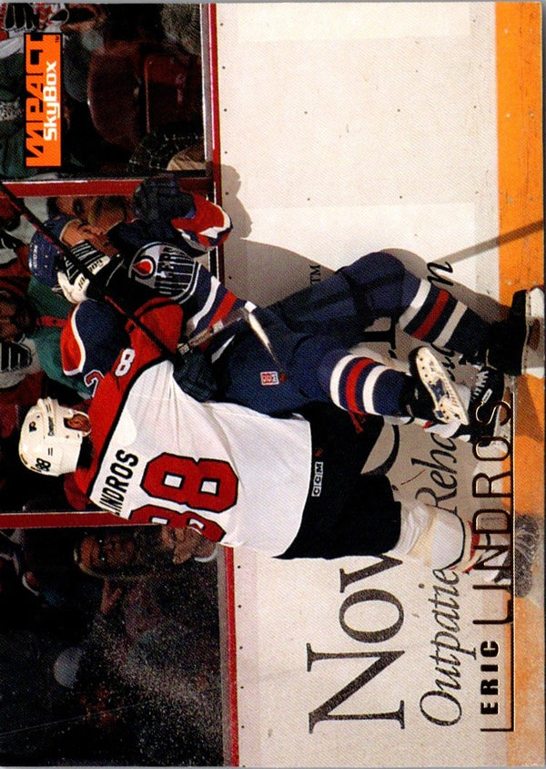 1996 Pinnacle Be a Player Lindros Die Cut Eric Lindros #2 Autograph