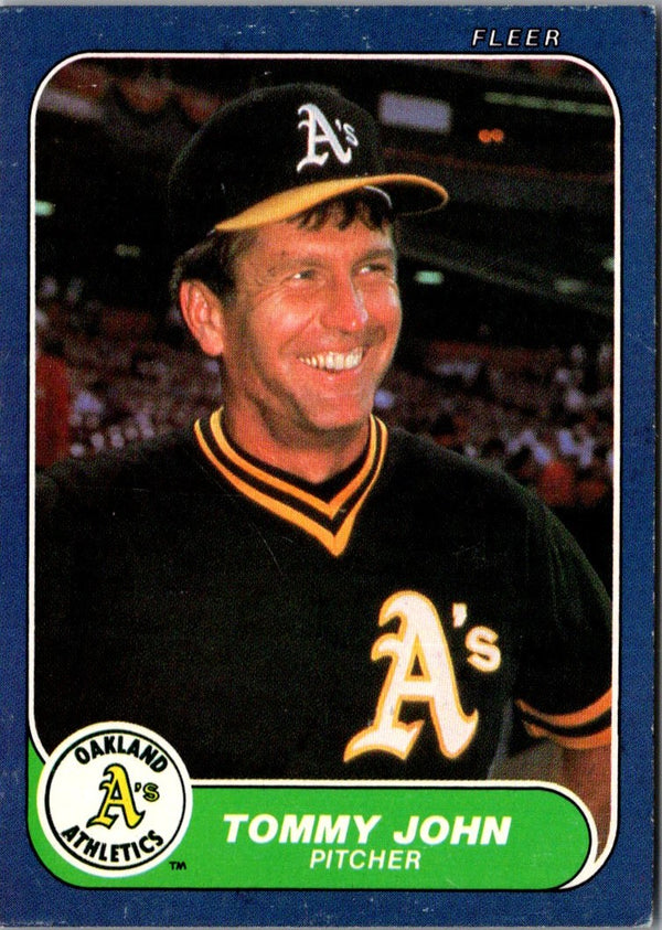 1986 Fleer Tommy John #422