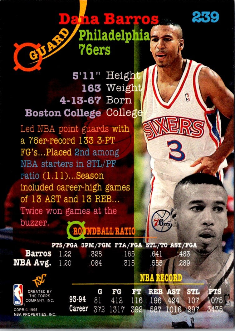 1994 Stadium Club Super Teams NBA Finals Dana Barros