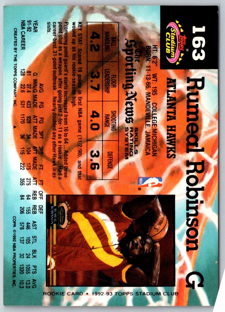 1992 Stadium Club Members Only Rumeal Robinson