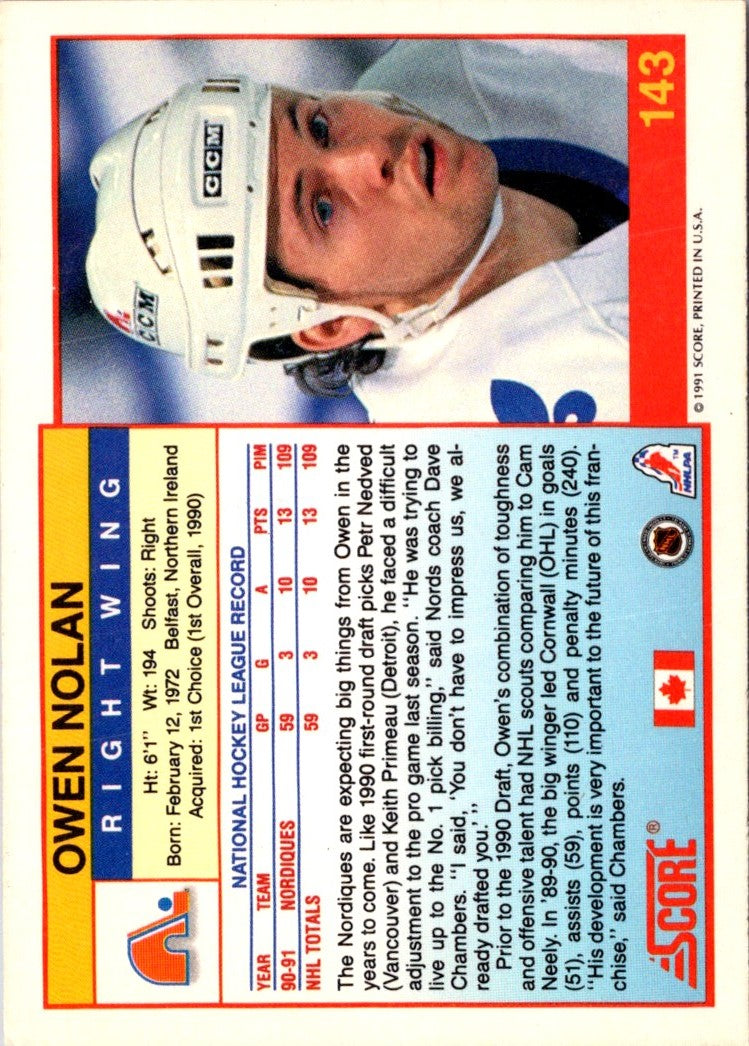 1991 Score Owen Nolan