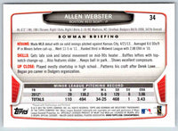 2013 Bowman Allen Webster #34