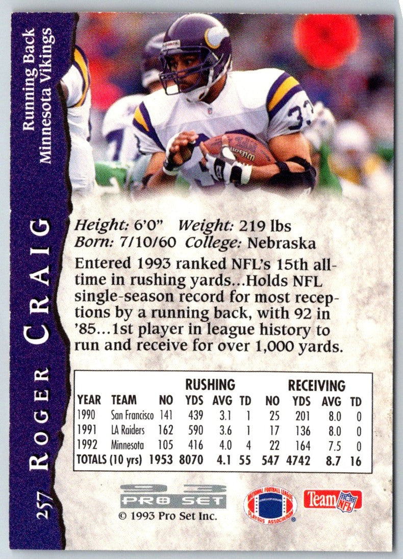 1993 Pro Set Roger Craig