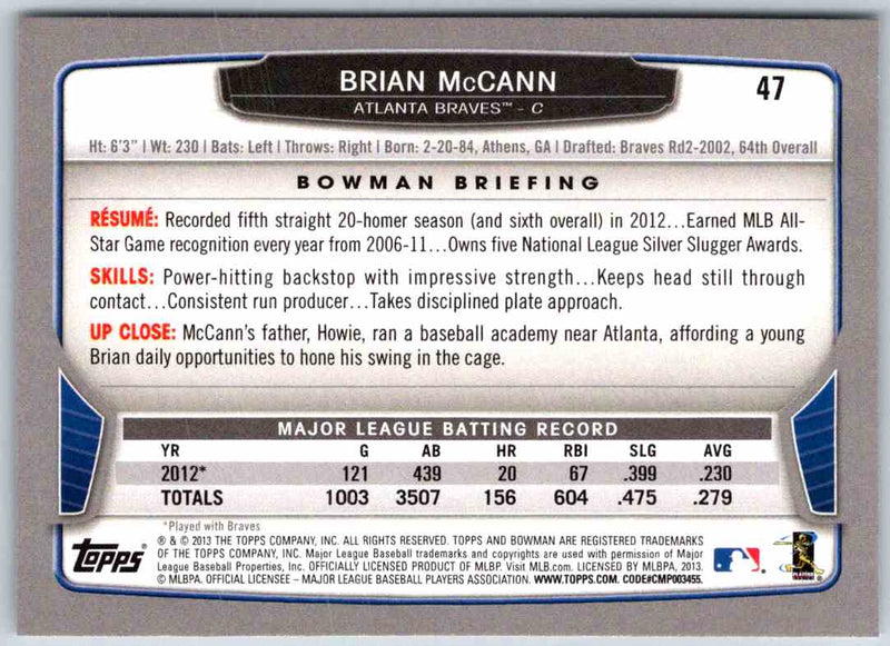 2014 Bowman Brian McCann