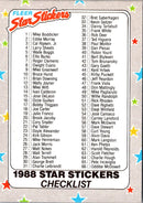 1988 Fleer Star Stickers Checklist