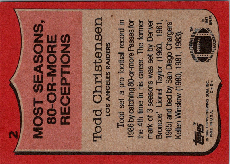1987 Topps Todd Christensen