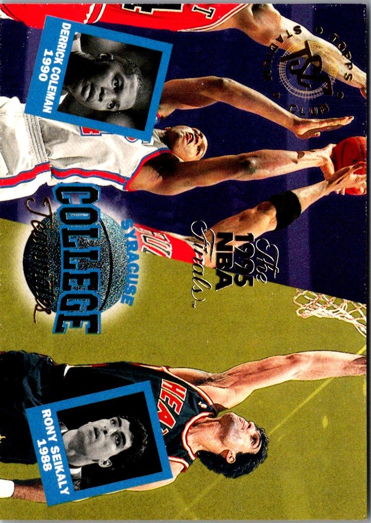 1994 Stadium Club Super Teams NBA Finals Derrick Coleman/Rony Seikaly