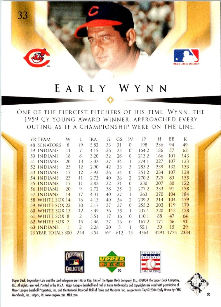 2004 SP Legendary Cuts Early Wynn