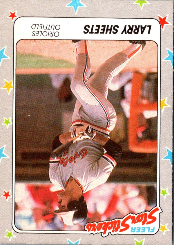 1988 Fleer Star Stickers Larry Sheets #4